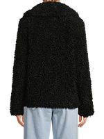 Faux-Shearling Zip-Front Jacket