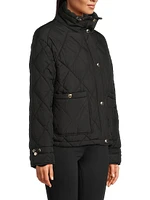 Quilted Funnel Neck Jacket