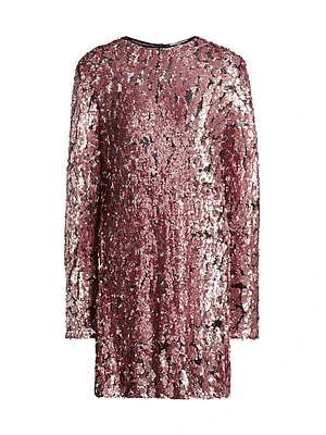 Sequin Embellished Shift Minidress