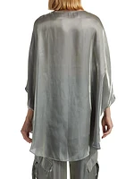 Metallic Organza Tunic Top