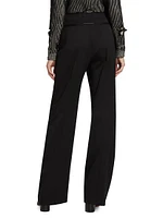 Twill Wide-Leg Pants