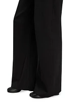 Twill Wide-Leg Pants