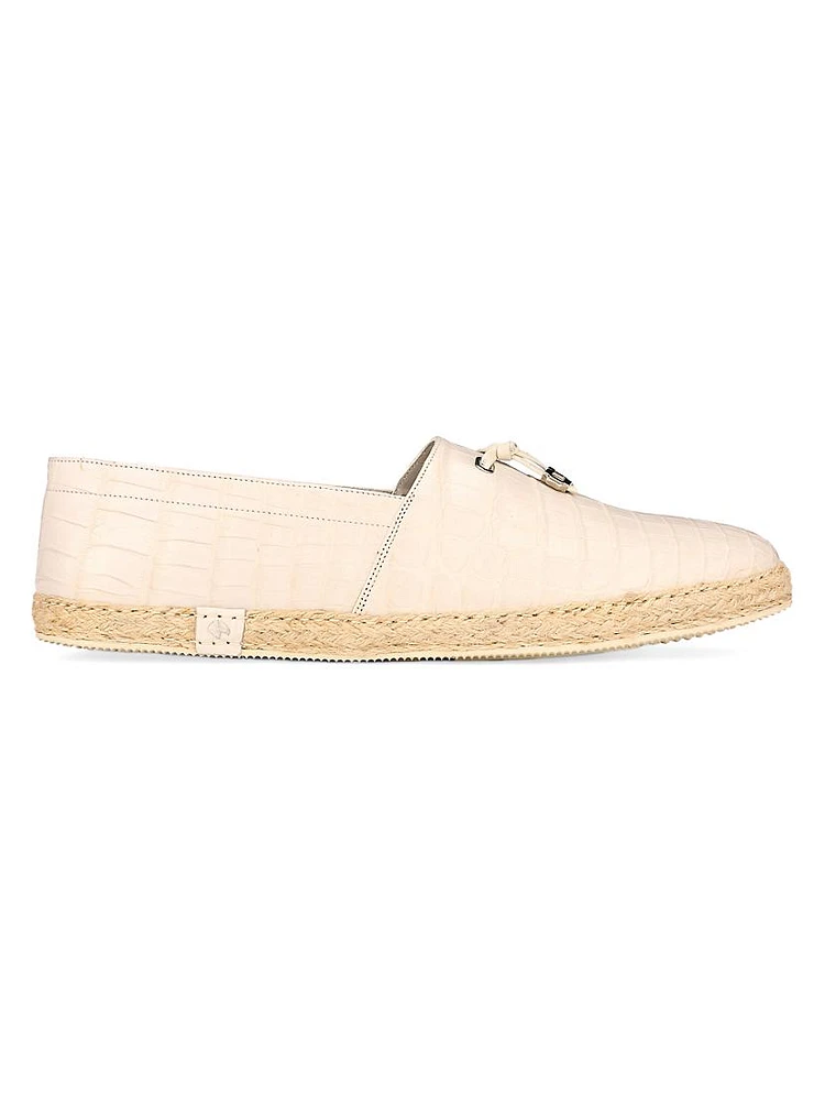 Crocodile Leather Espadrilles