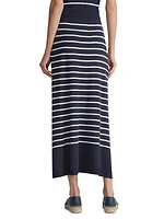 Stripe Knit Midi-Skirt