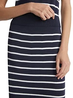 Stripe Knit Midi-Skirt