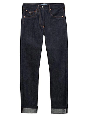 Straight Jeans in Selvedge Denim