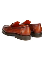 Rock Leather Penny Loafers