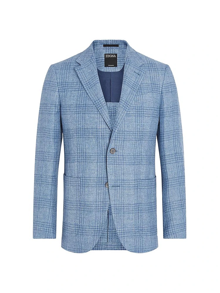 Crossover Linen Wool and Silk Jacket