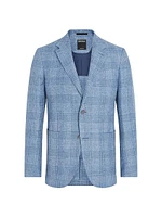 Crossover Linen Wool and Silk Jacket