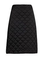 Quilted A-Line Midi-Skirt