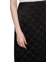 Quilted A-Line Midi-Skirt