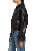 Leather Crossover Bubble Shirt