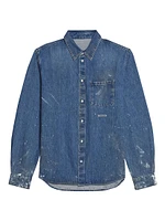 Painted Denim Shirt Jacket