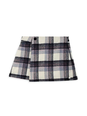 Little Girl's & Wool-Blend Plaid Miniskirt