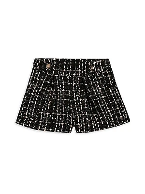 Little Girl's & Girl's Embellished Boucle Shorts