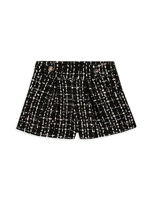 Little Girl's & Embellished Boucle Shorts