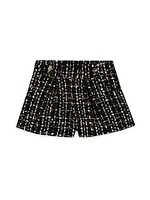 Little Girl's & Embellished Boucle Shorts