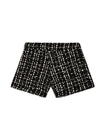 Little Girl's & Embellished Boucle Shorts