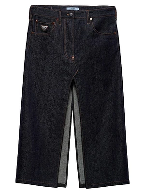 Flared Skirt in Selvedge Denim