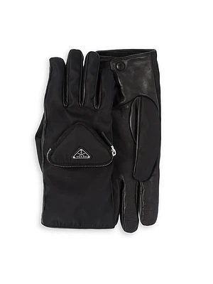 Re-Nylon and Nappa Leather Gloves