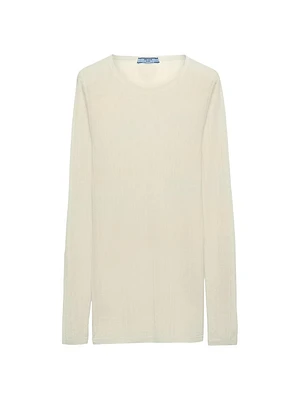 Cashmere and Silk Crew-Neck Sweater