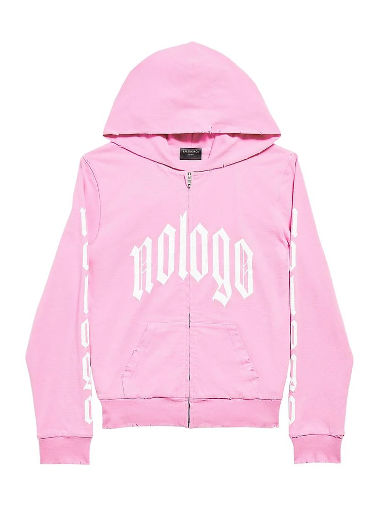 Nologo Zip-Up Hoodie Small Fit