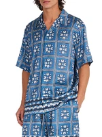 Summerland Ranch Tiled Silk Shirt