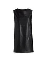 Faux Leather Sleeveless Minidress