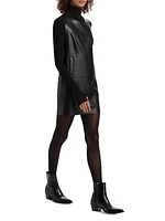 Faux Leather Sleeveless Minidress