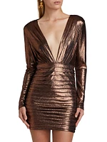 Willow Metallic Plunge Minidress