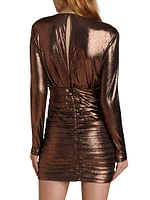 Willow Metallic Plunge Minidress