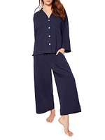 2-Piece Cotton Wide-Leg Pajama Set