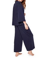 2-Piece Cotton Wide-Leg Pajama Set