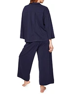 2-Piece Cotton Wide-Leg Pajama Set