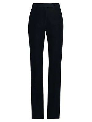 Cotton Tailored Mid-Rise Pants