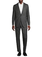 Check Wool Single-Breasted Suit