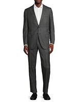 Check Wool Single-Breasted Suit