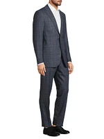 Mouliné Comfort Check Stretch Wool Suit