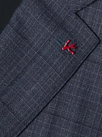 Mouliné Comfort Check Stretch Wool Suit