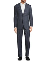 Mouliné Comfort Check Stretch Wool Suit