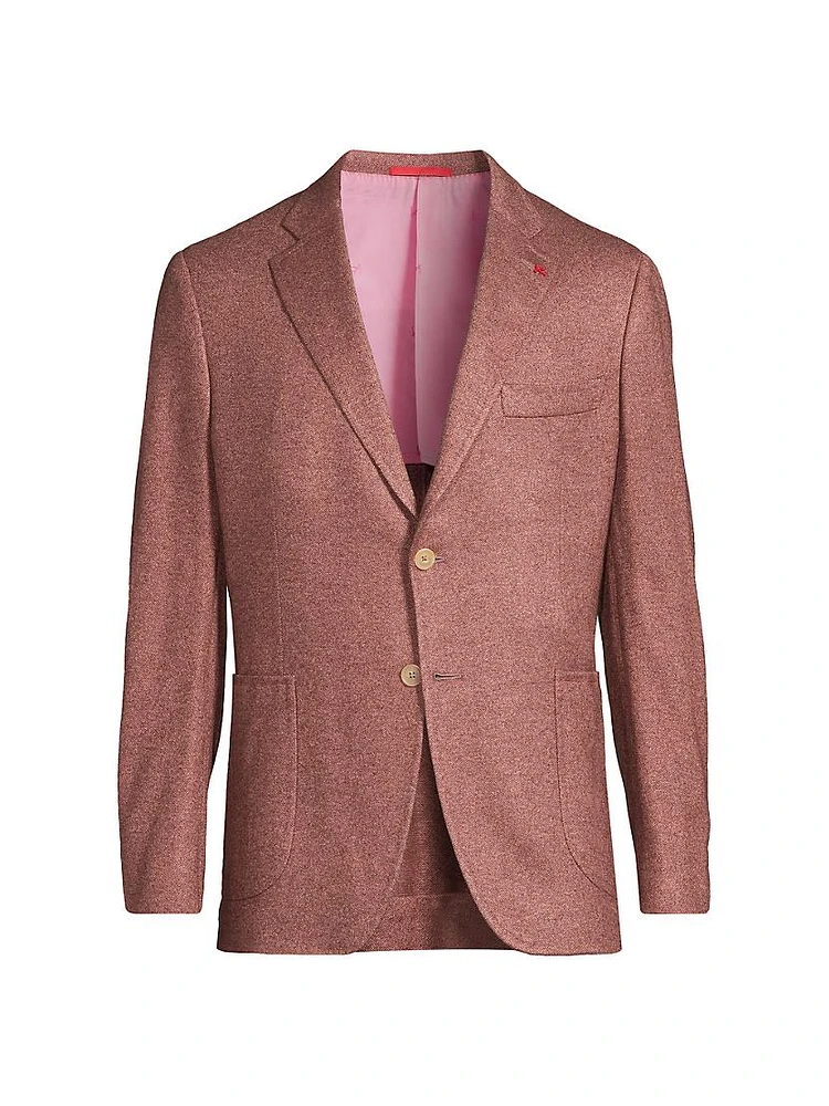 Cashmere-Silk Piqué Jersey Blazer