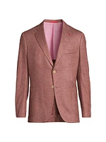 Cashmere-Silk Piqué Jersey Blazer