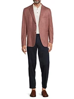 Cashmere-Silk Piqué Jersey Blazer