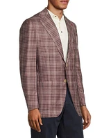 Check Wool Two-Button Blazer