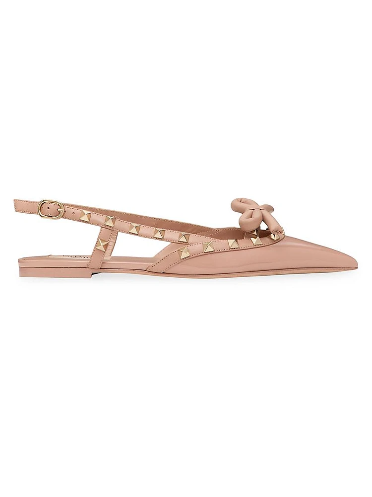 Rockstud Bow Slingback Ballerinas