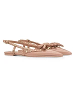 Rockstud Bow Slingback Ballerinas