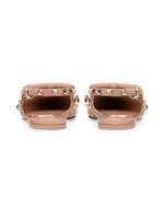 Rockstud Bow Slingback Ballerinas