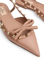 Rockstud Bow Slingback Ballerinas