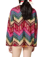 Valentino Chevron Lurex Sweater