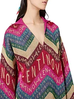 Valentino Chevron Lurex Sweater